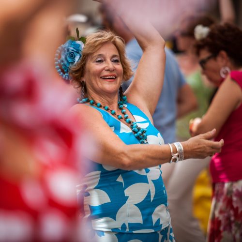 People dancing Flamenco in the streets